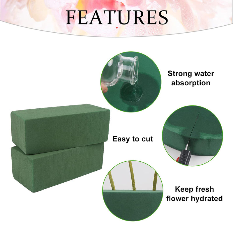 LOMIMOS Floral Foam Bricks,Florist Styrofoam Blocks Supplies for Flower Arrangement DIY Craft,Pack of 10 10pcs Wet - NewNest Australia