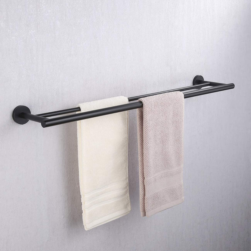 KES Double Towel Bar Total Length 30 Inch SUS 304 Stainless Steel Matte Black Bathroom Towel Rack Bath Towel Holder RUSTPROOF Wall Mount, A2001S75-BK Matt Black - NewNest Australia
