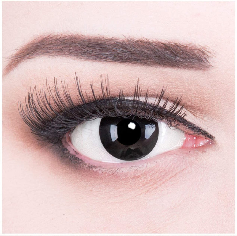 Colored contact lenses 1 pair of black Black Out 1 pair of black - top quality for Halloween, carnival, carnival Halloween free contact lens case without strength - NewNest Australia