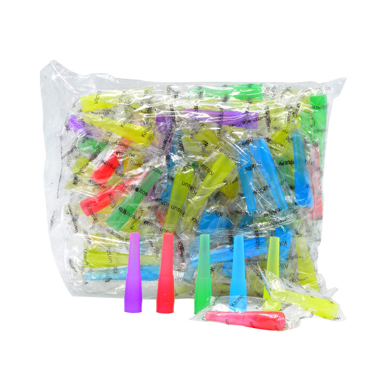 Hookah Tips Disposable Hookah Mouth Tip Individual Wrapped Mixed Colors Male Hookah Hose Mouth Pieces Fit for Most Hookah Mouthpiece Handles Made of BPA-Free Plastic - No Burrs (Pack of 100 Tips-C) - NewNest Australia