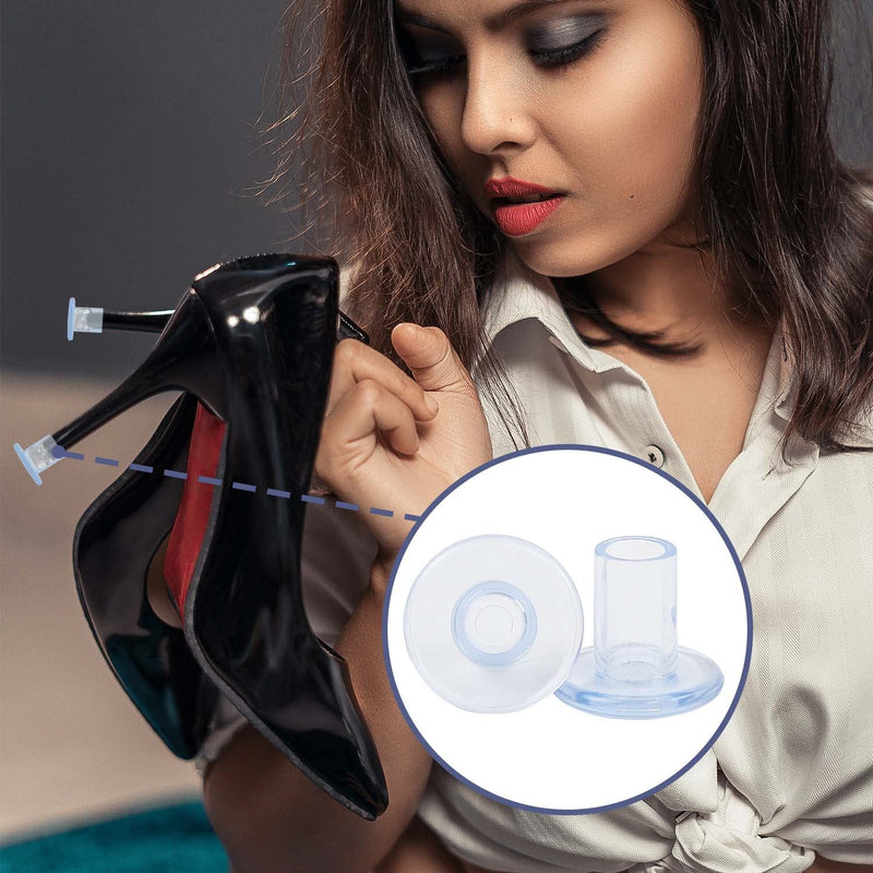 12 Pairs High Heel Protectors Transparent Heel Stoppers Invisible Heel Protectors for Grass for Women Perfect for Weddings Formal Occasions Outdoor Garden Party S, M, L - NewNest Australia