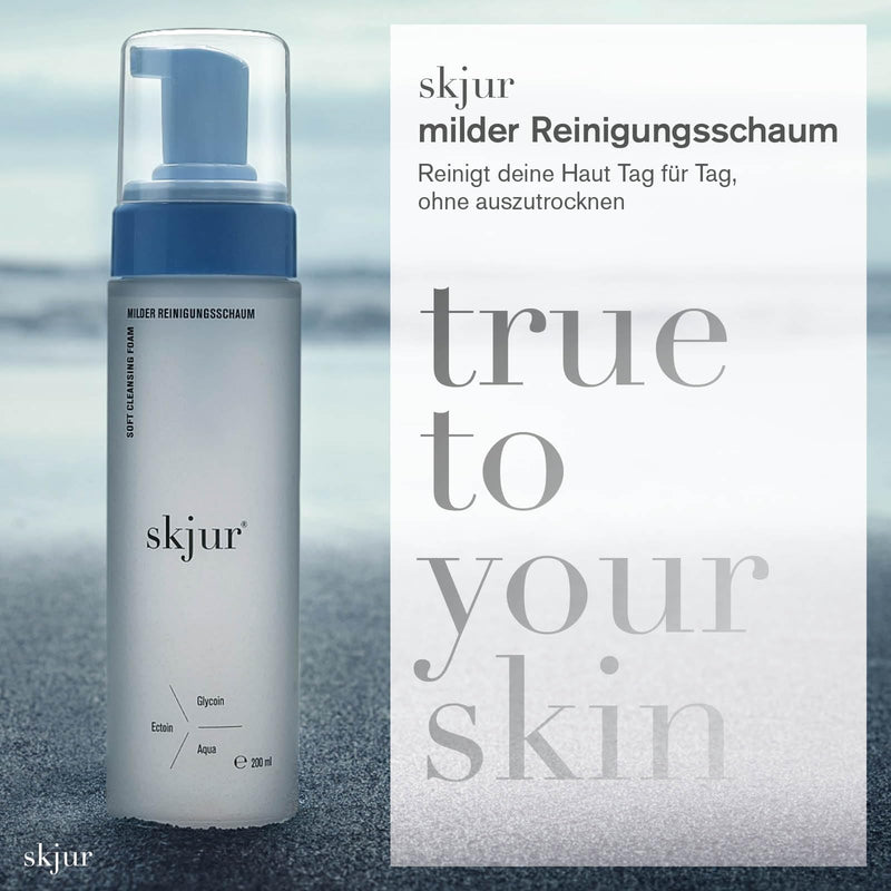 Skjur mild cleansing foam. Facial cleansing for every day without drying out your skin with ectoin and glycoin, 200ml - NewNest Australia