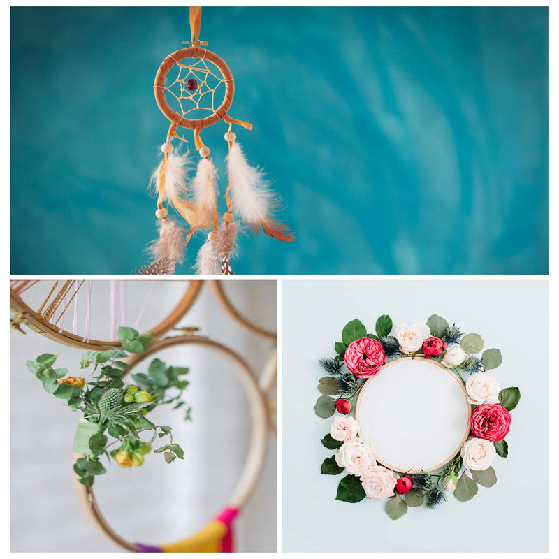 Sherbo 3 Pieces Beech Wood Embroidery Hoops Set by 7 Inch to 9 Inch Circle Hoop Ring Cross Stitch Cotton for DIY Embroidery Floss Starter of Sewing Art Kits Crafts (BeechHoop 7-9) BeechHoop 7-9 - NewNest Australia