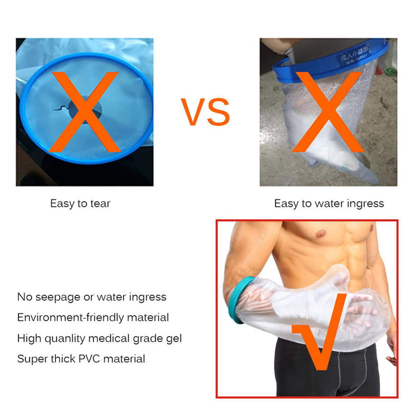 Watris Veiyi Plaster Protection Waterproof Arm, Adult Bandage Protection Shower Protection Arm, Reusable Arm Plaster Shower Cover - NewNest Australia