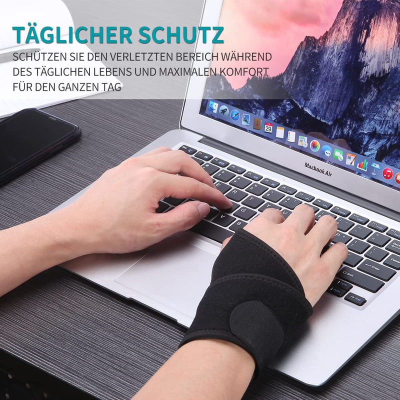 Wrist Brace for Carpal Tunnel, Breathable and Adjustable Wrist Support Brace for Arthritis and Tendinitis, Wrist Compression Wrap for Pain Relief, One Size Fits Left or Right Hand – Single … (Grey) Grey - NewNest Australia