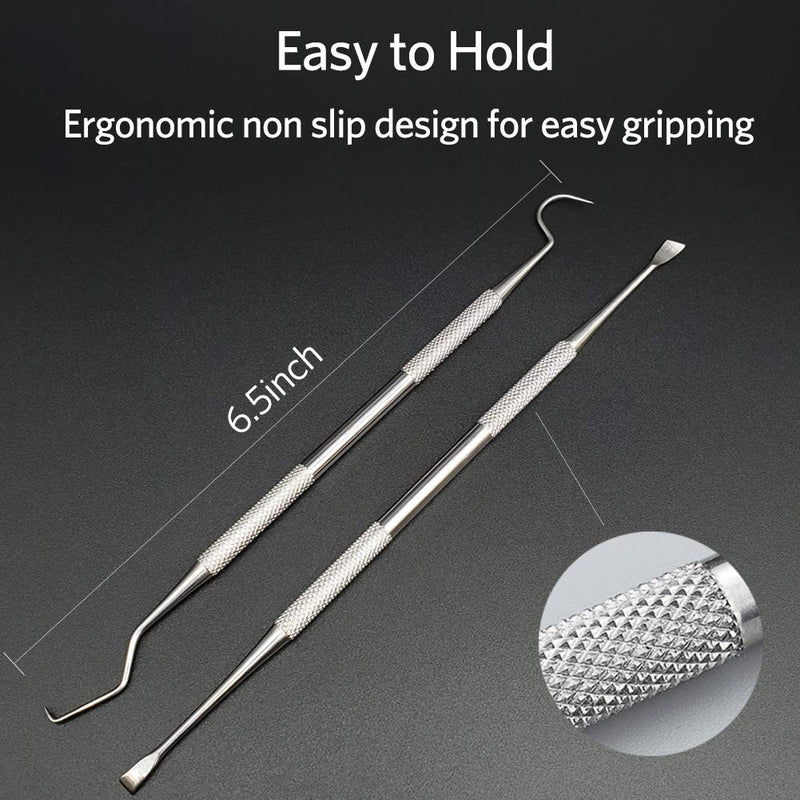 Professional Dental Tools, Langsum Stainless Steel Teeth Cleaning Tools for Dentist, Personal Using, Pets, Dental Hygiene Kit with Dental Scaler Pick, Tooth Tartar Scraper Remover and Storage Box - NewNest Australia