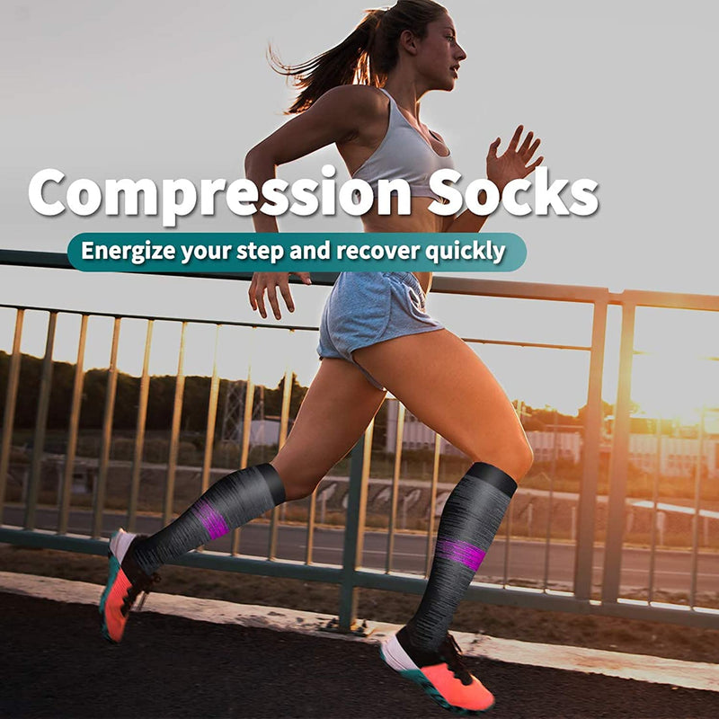 Shyl~Jier Compression Stockings For Men And Women, Compression Socks, Support Stockings (15-20 Mmhg), Running Stockings, Compression For Sports, Flight, Running, Hiking, Travel, Cycling - NewNest Australia
