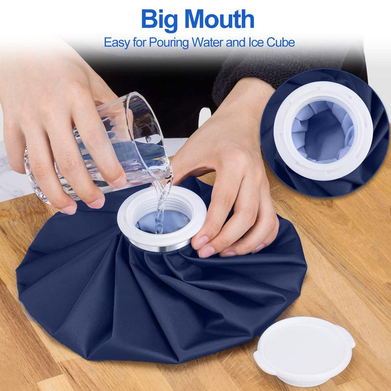 Ice Bag,Reusable Ice Cold Pack First Aid Ice Packs Hot & Cold Ice Bags First Aid Therapy Packs Refillable Flexible Waterproof Pouch for Sports Injury Pain Relief and Reduce Swelling (20cm) 20cm - NewNest Australia