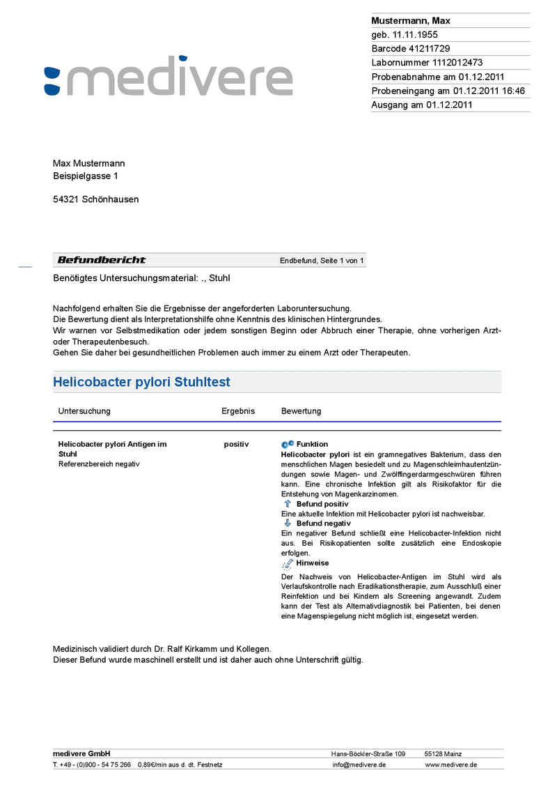 Medivere Laboratory Diagnostics Helicobacter Pylori Stool Test - Fast, Easy And Reliable For The Detection Of Gastrointestinal Infections By H. Pylori Antigen Test - NewNest Australia