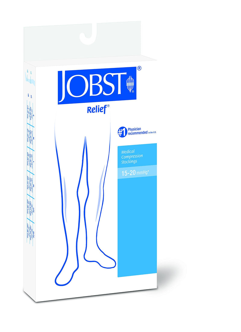 Jobst Relief Knee High Moderate Compression 15-20, Open Toe Silky Beige, Small Small (1 Pair) - NewNest Australia