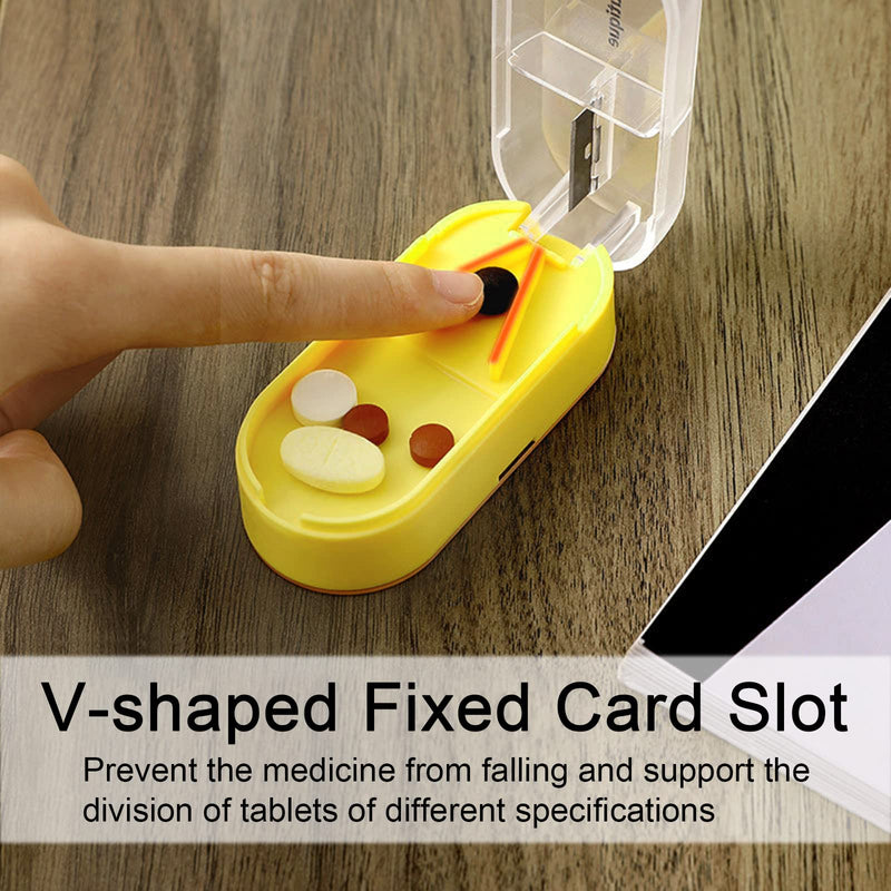 iJiZuo Pill Cutter, Pill Tablet Cutter for Small or Large Pills, Portable Pill Dispenser, Travel Pill Case, Portable Tablet Cutter with Blade and Storage Compartment-Green - NewNest Australia