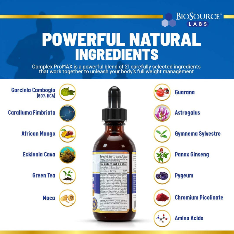 BioSource Labs Complex ProMAX Premium Diet Drops (1 x 2 oz Bottle) 2 Fl Oz (Pack of 1) - NewNest Australia