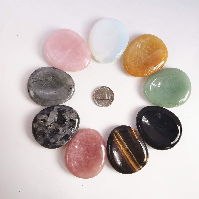 Moonstone Water Drop Chakra Thumb Worry Stone, Stress Relax Healing Reiki Crystal Bags Palm Stones Moonstone - NewNest Australia