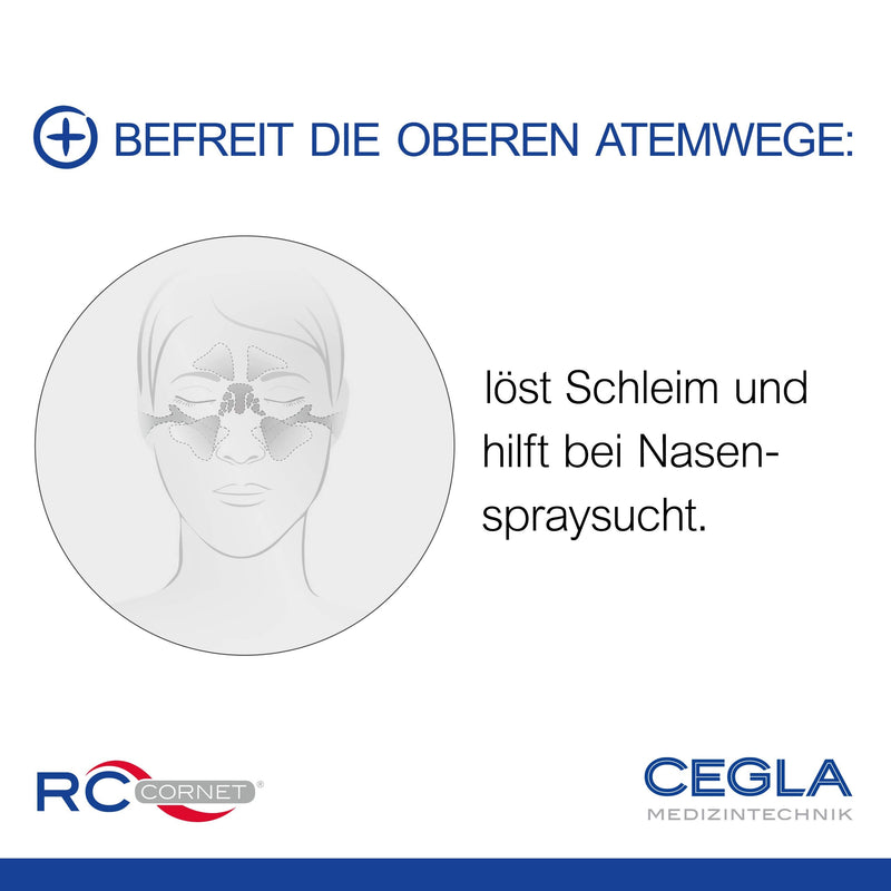 Cegla Rc-Cornet N Respiratory Therapy Device, Clear Nose Without Medication, Expectorant, Decongestant, Regenerating, Connection For Inhalation Possible, Clears The Upper Respiratory Tract - NewNest Australia