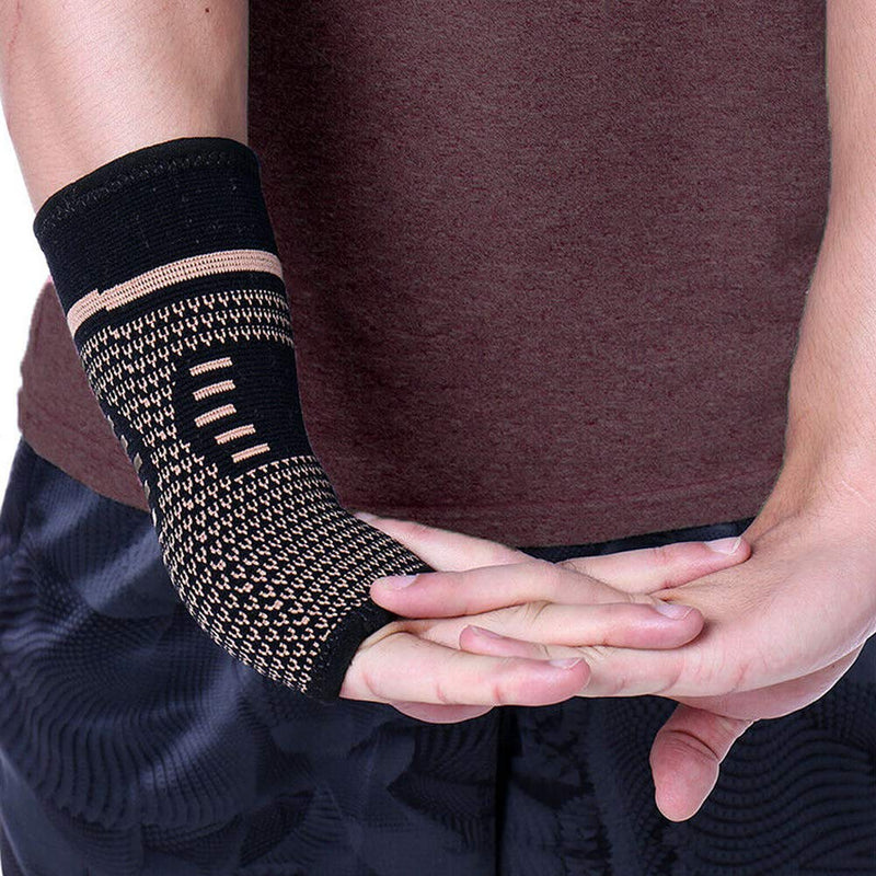 Faletony (Set Of 2) Wrist Bandage Wrist Splint Copper Wrist Guard Hand Brace Wrist Support Sports Bandages For Sports, Fitness, Strength Training, Bodybuilding - NewNest Australia