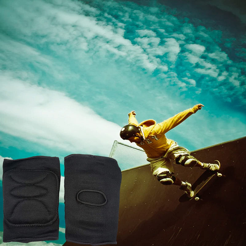 DANCEYOU Dance Knee Pads Thick Soft Sponge Volleyball Knee Brace for Big Kid Teen Adults Workout Knee Protector Football Pole Dance Yoga Tennis Running X-Large Black - NewNest Australia