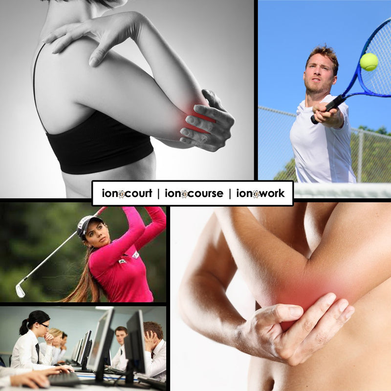 Ionocore® Elbow Support Protection System | Copper Compression Sleeve & Tennis Elbow Support Strap | Tennis Elbow, Golfers Elbow, Pain Relief | Joint & Forearm Protection | MEDIUM: 10.5"-12" - NewNest Australia