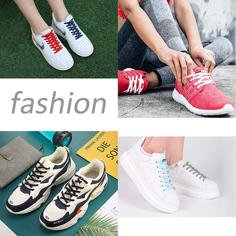 No Tie Elastic Shoelaces with Metal Buckles Shoe Laces for Kids/Adults Sneakers - Shoelaces Replacements - Universal Shoelace-Elastic Running Shoe Laces Metal Lock Tieless Shoe Laces for All Shoes Black - NewNest Australia