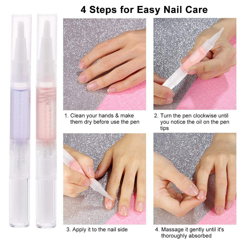 Cuticle Oil Pens,8pcs Mix Flavors Nail Revitalize Oil Pen Set for Repairing Cracked and the Dry Cuticle 8 pieces - NewNest Australia