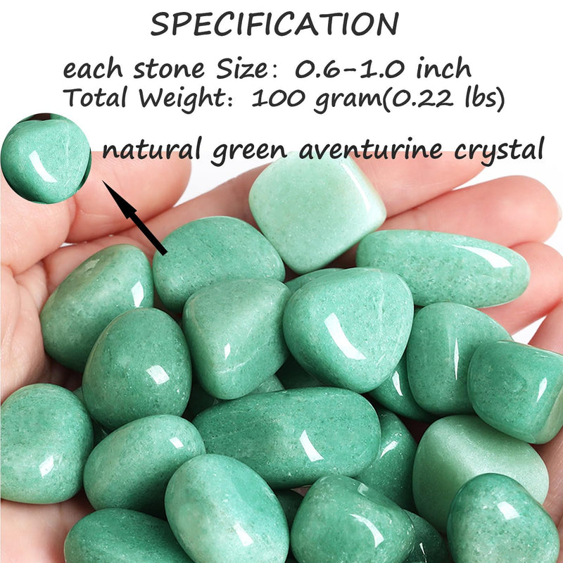 XIANNVXI Green Aventurine Crystal Stones Natural Irregular Polished Tumbled Stones Bulk Crystals Gemstones Vase Filler Decorative Stones Reiki Palm Energy Stones 100 Gram I - Green Aventurine - NewNest Australia