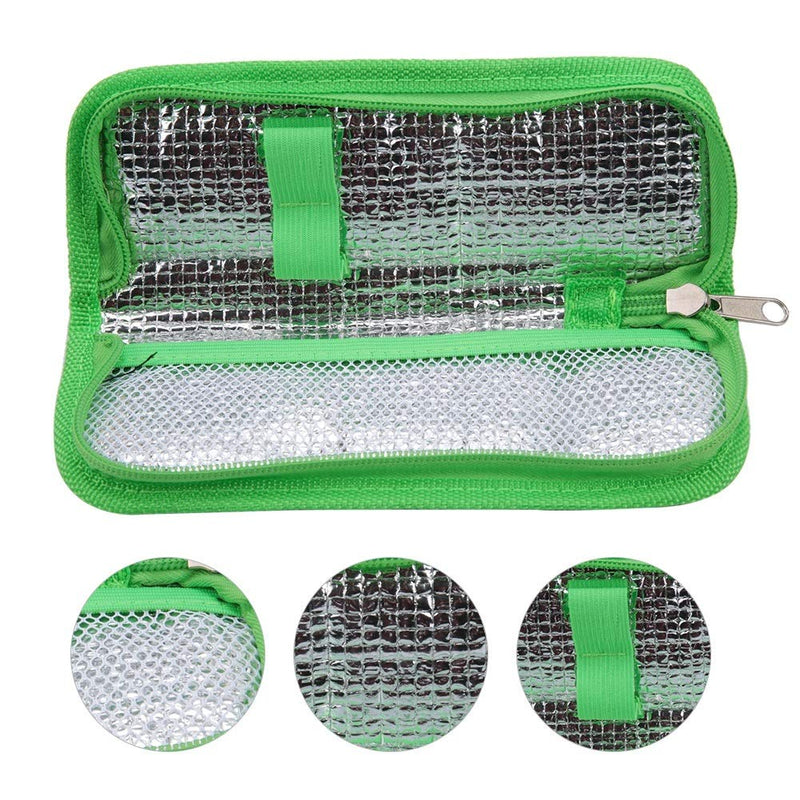 Vobor Insulin Cooler Bag Travel Bag Insulated Portable Cooler Bag Portable Eva Insulin Pack Insulin Bag Pack (Colour: Green) - NewNest Australia