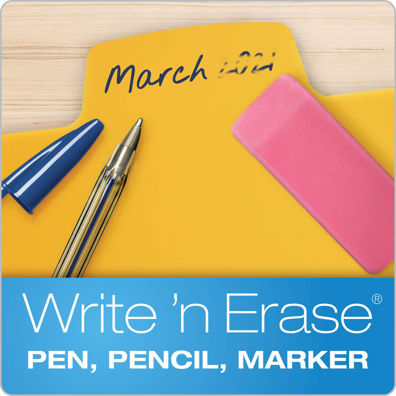 Oxford Write ’n Erase Plastic Binder Dividers, 8 Tab, Write On Tabs, Erase Ballpoint Pen, Non Permanent Marker, Pencil, Asstd. Colors, 3 Sets (89992) - NewNest Australia