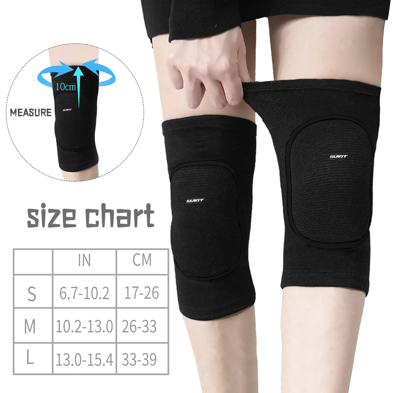 EULANT Knee Pads for Dancers Volleyball, Anti-Slip and Breathable Knee Brace for Kids Junior Youth, Professional Knee Support Sleeve for Yoga Basketball Football Gym Running Cycling Training Scooter Workout Sports S Black - NewNest Australia