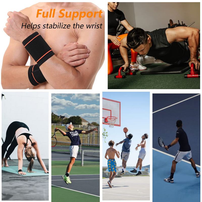 SOLO ACTFIT wrist bandage with Velcro fastener, elastic and adjustable wrist guard against tendonitis, adjustable wrist support hand bandage for sports, fitness - NewNest Australia