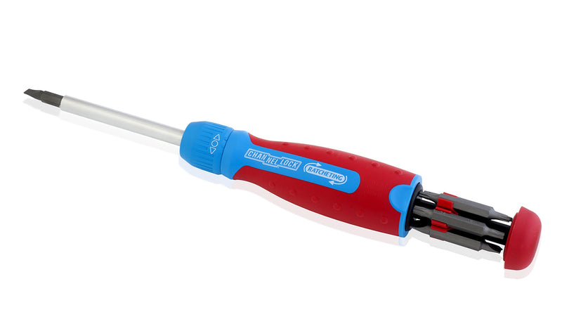 Channellock 131CB 13-in-1 Ratcheting Screwdriver | Multi-Bit Storage | 1/4-Inch Nut Driver | Quick-Load Handle with Cushion Grip | 28-Tooth Ratchet Mechanism Provides up to 225 lbs. of Torque Standard Bits - NewNest Australia