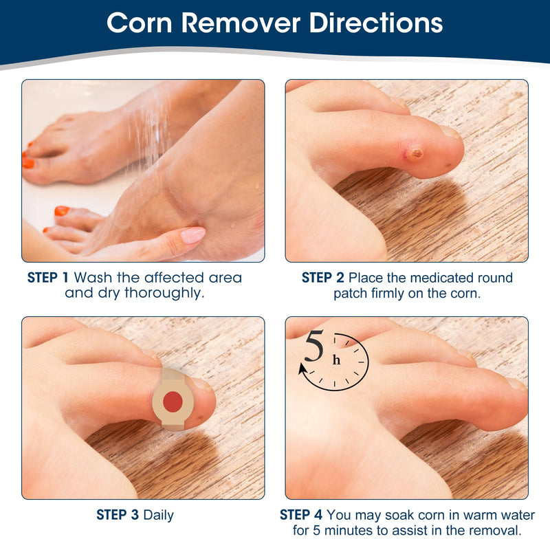 MYMULIKE 60 Count Corn Plasters, Remover Corns for Feet, Corn Soothing and Foot Care Stubborn Corns Remove Sole of Foot - NewNest Australia