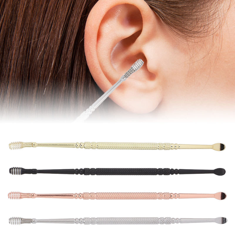 Earpick Ear Wax Remover Set, 4 Colors, 360¬∞ Spiral Earwax Remover Cleaning Tool, Stainless Steel Double Head Earwax Remover Set, Ear Curette Earwax Remover Tool - NewNest Australia