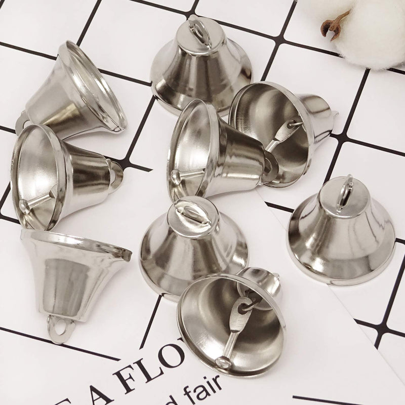 Honbay 20PCS 36mm/1.42inch Silver Jingle Bells Bridal Bells Decoration Bells - NewNest Australia