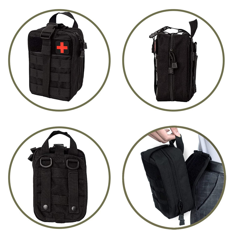 Krisvie First Aid Bag, Empty Molle Tactical Edc Ifak Pouch Suitable For Outdoor, First Aid Belt Bag, Camping Gadgets Set, Epa Insert Bag, Travel Pharmacy, Motorcycle (Bl) - NewNest Australia