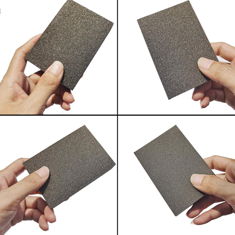 Tonmp 12 Pack Sanding Sponges - Coarse/Medium/Fine/Superfine 6 Different Specifications Sanding Blocks Assortment for Drywall/Meta/Woodl - NewNest Australia