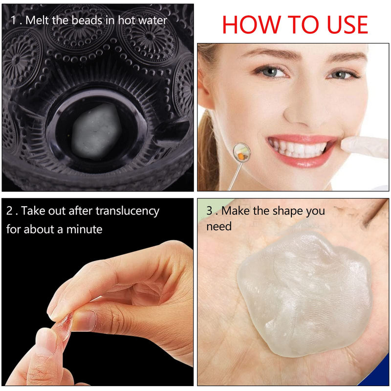 60g Temporary Tooth Repair Beads Tooth Filling Replacement Thermal Adhesive Fitting Beads Teeth Fixing Tooth Beads Dental Tooth Filler Material Tooth Repair Kit for Missing Broken Fake Chipped Teeth - NewNest Australia