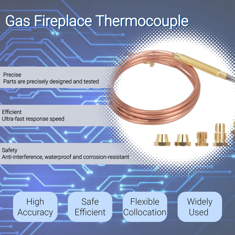 Gas Thermocouple,Gas Stove Universal Thermocouple Fireplace Replacement Kit Adaptors - NewNest Australia