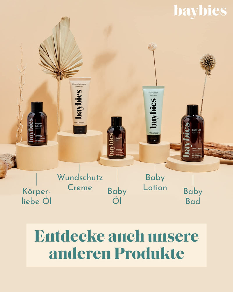 BAYBIES Baby Care Lotion 75ml | Certified natural cosmetics | Mild care cream for dry baby and children's skin | Fragrance-free & vegan - NewNest Australia