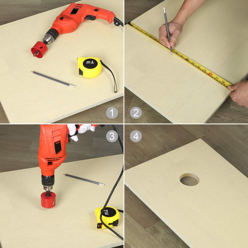 KINJOEK 2 Inch 51 MM Hole Saw Heavy Duty Steel Cornhole Boards Hole Saw Blade Corn Hole Drilling Tool Drill Bit Saw for Cornhole Game, Red 1 Packs 2" Red - NewNest Australia