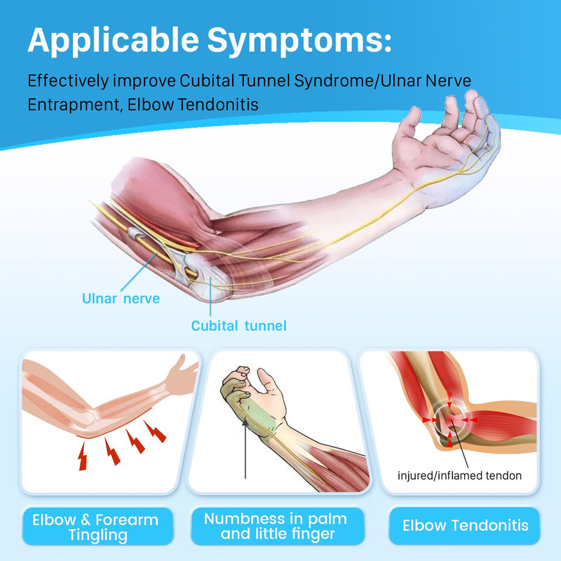 Elbow Splint For Cubital Tunnel Syndrome, Ulnar Nerve, Elbow Splint Bandage For Men And Women, Arm Splint For Left And Right, Elbow Bandage With Integrated 3 Support Plates, L/Xl - NewNest Australia