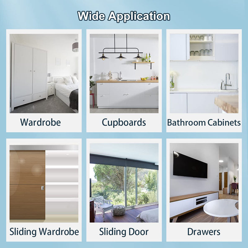 Magnetic Door Catch Adhesive AOSITE 4 Pack Kitchen Cabinet Magnets for Closure Strong Cabinet Door Magnetic Catch No Drilling Cupboard Magnetic Latches for Drawer Magnetic Cabinet Catch Closer Sticky - NewNest Australia