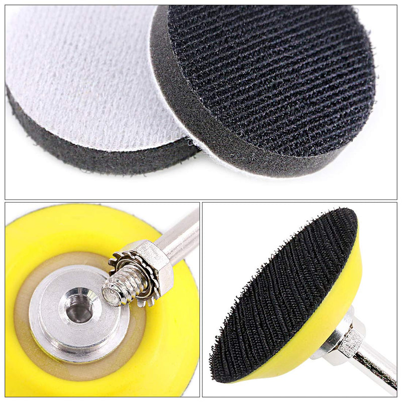 Swpeet 65Pcs 2 Inch High Performance Assorted Grit 60 320 800 2500 4000 7000 White Dry and Waterproof Hook Loop Sanding Discs with 2" Sanding Pad 1/4 inch Shank and Soft Foam-Backed Interface Buffer - NewNest Australia