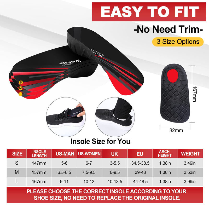 330+ Lbs Plantar Fasciitis 3/4 Insoles, High Arch Orthotic Inserts For Women Men, Flat Feet, Overpronation, Pain Relief For Walking, Standing, Durable, Strong Support - NewNest Australia