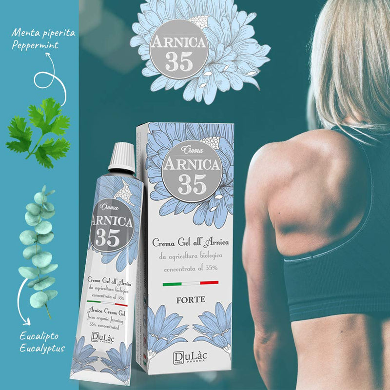 Dulàc Arnica Gel Cream Extra Strong 50ml Great for Muscle and Joint Massage, Even After Sports, Made in Italy with 35% Organic Arnica Montana, Cooling Effect - NewNest Australia