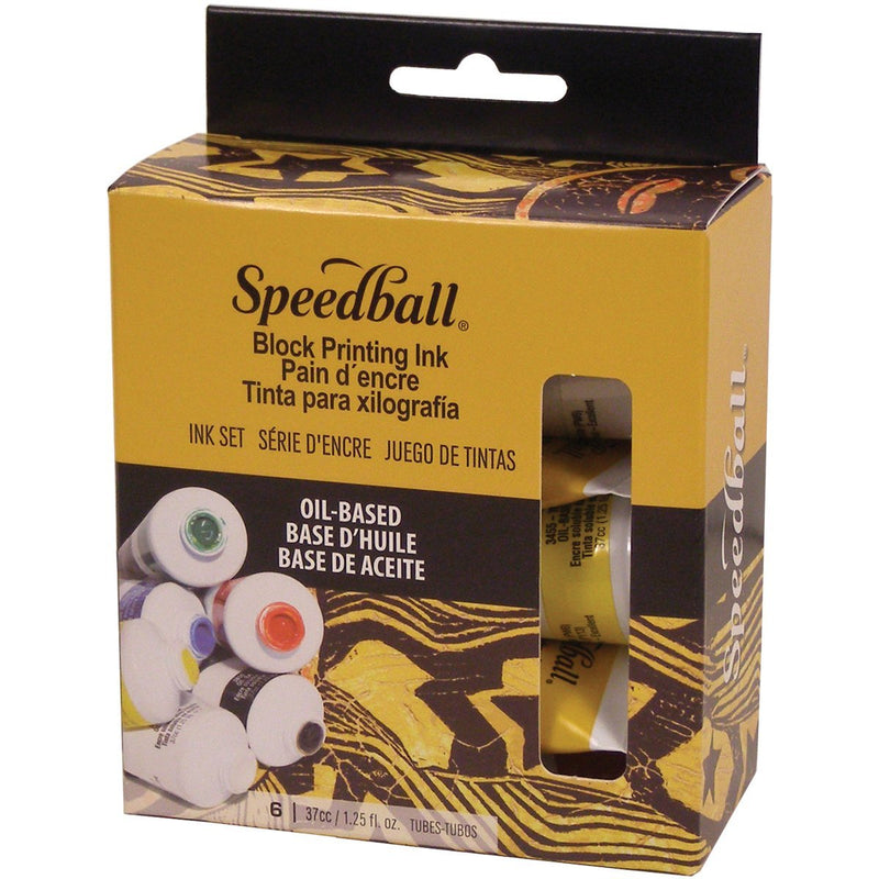 Speedball 3476 Oil-Based Block Printing Ink Starter Set for Professional, Permanent Prints AP Certified – 1.25 FL OZ Tubes - NewNest Australia