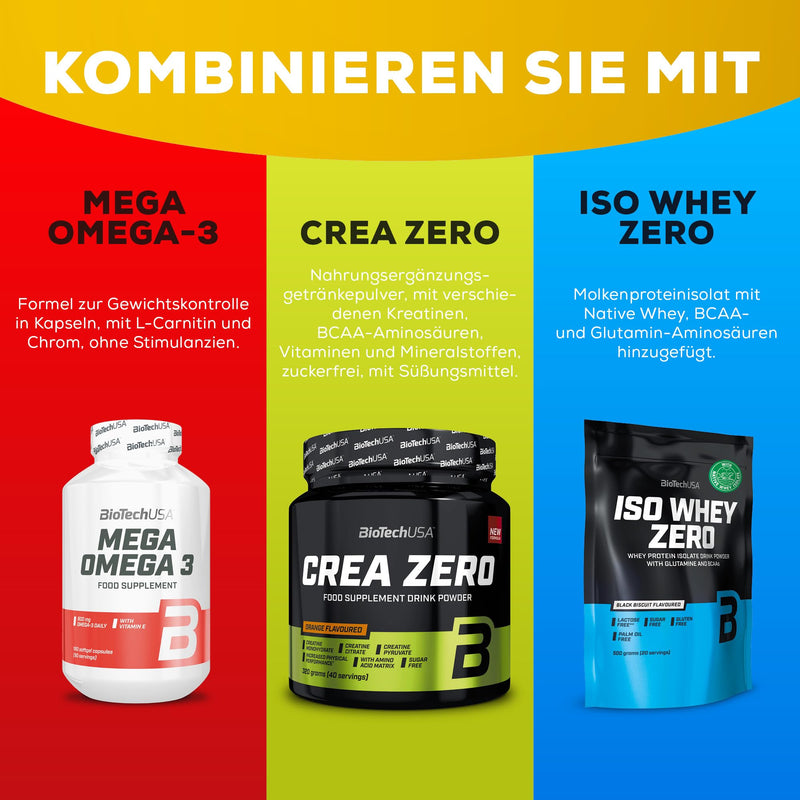 BioTechUSA EAA Zero - Essential Amino Acid Power | 7160mg EAA/serving | WHO recommended ratio | Sugar-free, gluten-free, 350 g, peach iced tea 350 g (pack of 1) - NewNest Australia
