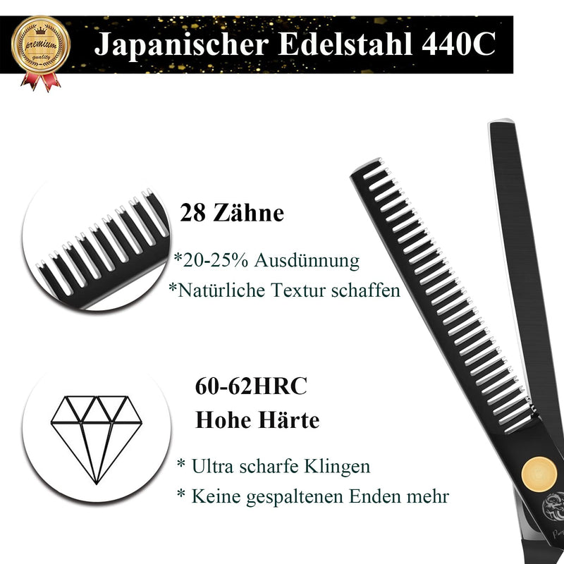 Purple Dragon Hair Scissors 5.5 Inch Professional Hairdressing Scissors Hairdressing Scissors Set Perfect Haircut for Men and Women Sharp Scissors for Barber/Hairdresser/Beginners (Black) Black - NewNest Australia