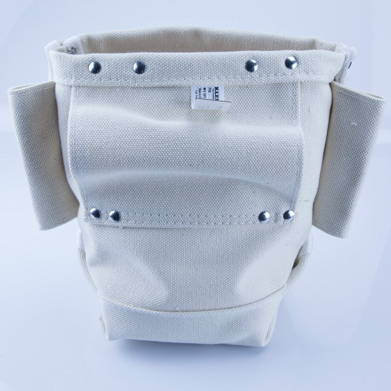 Klein Tools 5416T Tool Bag, Bull-Pin and Bolt Pouch, No. 4 Canvas with Tunnel Connection, 5 x 10 x 9-Inch Canvas Material - NewNest Australia