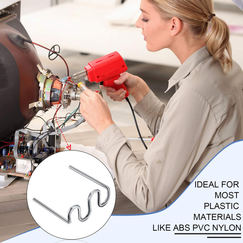 1000 Pieces Hot Staples Welding Rods Bumper Repair Welding Wire for Repair Machine Car Bumpers Dashboards Lamp Holders Plastics Rings Daily Plastics Supplies 0.8 0.6 mm (Wave Shape) - NewNest Australia