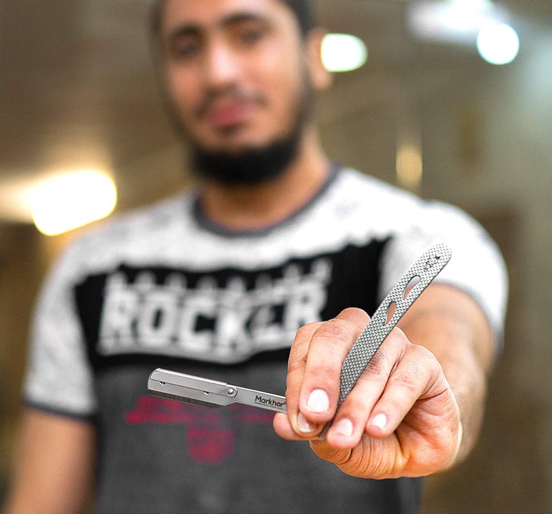 Markhor® Cut Throat Razor Kit, Stainless Steel Straight Razor - Professional Barber Razor, Premium Quality Straight Edge Razor, Moustache & Beard Shaving Razor, Single Blade Razor - NewNest Australia