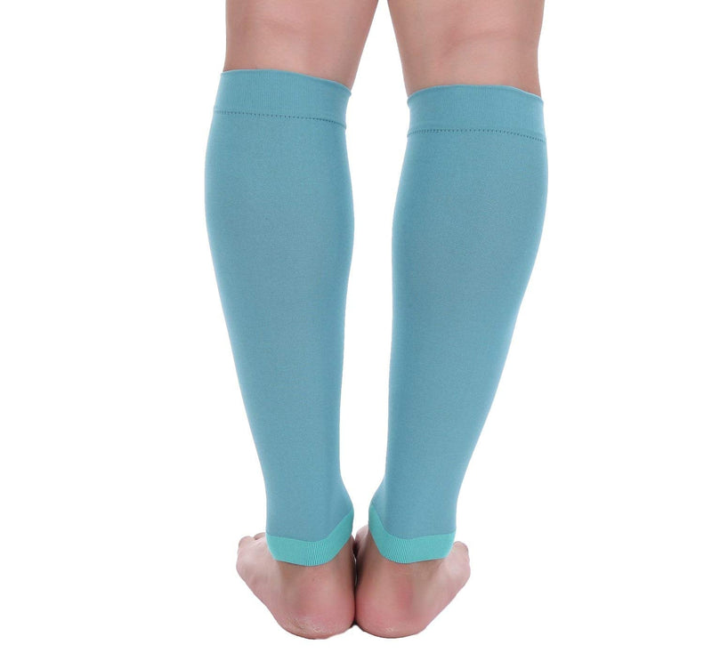 Doc Miller Calf Compression Sleeve Men and Women - 20-30mmHg Shin Splint Compression Sleeve Recover Varicose Veins, Torn Calf and Pain Relief - 1 Pair Calf Sleeves Teal Color - XX-Large Size - NewNest Australia